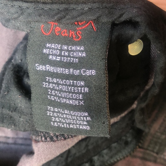 Burgundy heavy denim jeans US34 - Picture 4 of 5